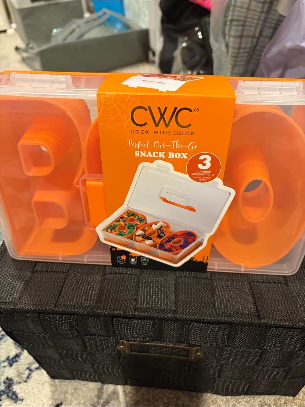 CWC Orange 3-Compartment Snack Box - Cook With Color